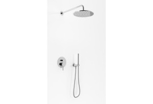 Kohlman Axel zestaw prysznicowy podtynkowy deszczownica 40 cm kolor chrom QW210AR40