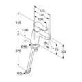 KLUDI PURE&EASY Jednouchwytowa bateria umywalkowa 70 DN 15, bez zestawu odpływowego, chrom 370280565