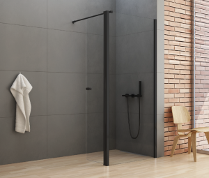 New Trendy New Soleo Black kabina prysznicowa walk-in 90x195 profil czarny, K-0781	