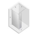 New Trendy New Soleo Black kabina prysznicowa walk-in 100x195 profil czarny, K-0784 rysunek techniczny