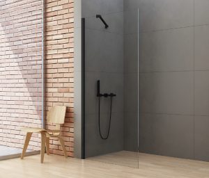 New Trendy New Soleo kabina walk-in 110x195 wspornik skośny, 6mm, profile czarne K-0771