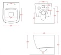 Artceram A16 Rimless Mini miska wisząca bezrantowa krótka 36x45 cm kolor biały - bez deski ASV005