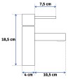 Rea Tess bateria umywalkowa niska, kolor chrom REA-B8801
rysunek techniczny