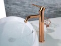 Rea Lungo Rose Gold, bateria umywalkowa wysoka, kolor złoty róż REA-B6321