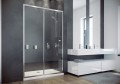 Besco DUO SLIDE drzwi prysznicowe przesuwne 140 x 195 cm szkło przejrzyste DDS-140