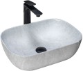Rea Livia umywalka nablatowa 46,5x33,5 cm, kolor szary mat REA-U3801