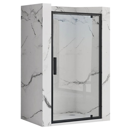 Rea Rapid Swing drzwi prysznicowe uchylne 100,  profil czarny REA-K6410