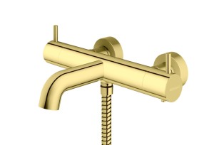 Kohlman Axel Gold bateria wannowa termostatyczna kolor złoty QW710AGD