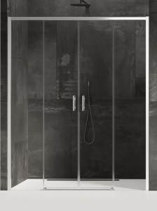 New Trendy Prime drzwi wnękowe przesuwne kolor chrom 150 cm D-0335A