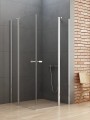 Kabina prysznicowa prostokątna New Trendy NEW SOLEO pole stałe podwójne drzwi podwójne uchylne uniwersalne 90x120x195cm K-0408

