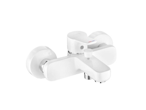 KLUDI PURE&EASY Jednouchwytowa bateria wannowo-natryskowa DN 15, ścienna, biały 376819165