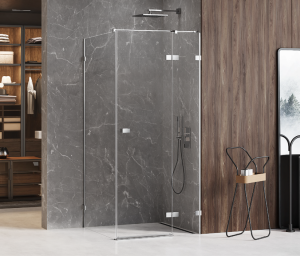 New Trendy Avexa Kabina prysznicowa prostokątna 100x80cm, drzwi pojedyncze, szkło czyste 6mm, PRAWA, Active Shield EXK-1482