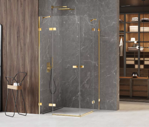 New Trendy Avexa Gold Shine kabina prostokątna, 6mm, 90x120cm , złoty połysk EXK-1699