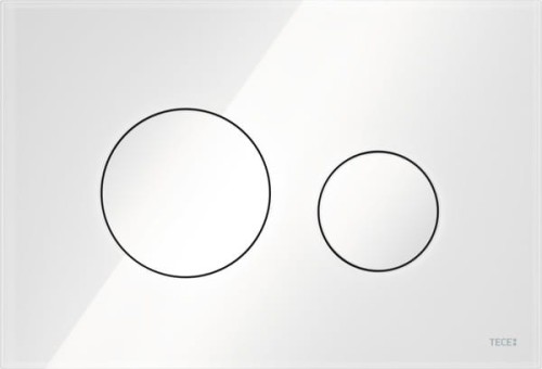 Tece Loop przycisk spłukujący do WC szkło białe/biel 9.240.650