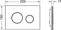 Tece Loop przycisk spłukujący do WC szkło białe/biel 9.240.650