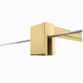 New Trendy Velio Satin Gold ścianka prysznicowa walk-in 90x200, złote profile, 8mm, D-0190B