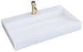 Umywalka prostokątna Rea GOYA 70 cm REA-U8902 konglomerat, kolor biały