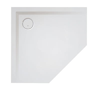 Brodzik pięciokątny Sanplast SPACE MINERAL  biały 90 x 90 cm (645-290-0830-01-000)