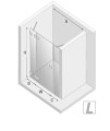 New Trendy Eventa drzwi wnękowe uchylne 110 cm, wersja lewa profile chrom EXK-0144 rysunek techniczny