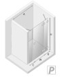 New Trendy Eventa drzwi wnękowe uchylne 110 cm, wersja prawa profile chrom EXK-0145 rysunek techniczny