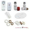 Varioterm Vision All in One zestaw termostatyczny z głowicą, tuleje i maskownica, adaptery, wersja lewa, kolor biały AVIGS0206CFK/L