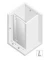 New Trendy Reflexa drzwi wnękowe 80x200 wersja lewa, profile chrom EXK-1204 rysunek techniczny