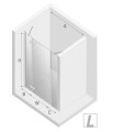 New Trendy Reflexa Plus drzwi wnękowe 110x200 wersja lewa, profile chrom EXK-1284/EXK-0001 rysunek techniczny