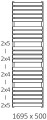 Warp T Bold 1695x500 mm