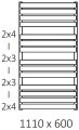 Warp T Bold 1110x600 mm