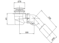 Cersanit syfon wannowy, kolor czarny, S904-008