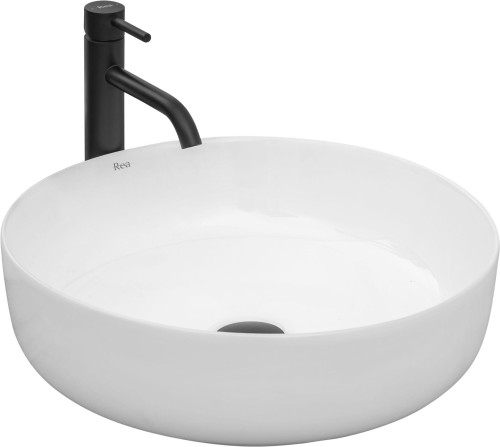 Rea Elma umywalka nablatowa owalna 45 cm, kolor biały REA-U8493