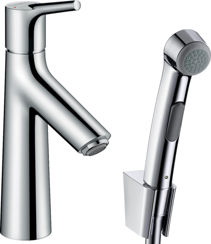 Hansgrohe Talis S Jednouchwytowa bateria umywalkowa z główką bidette i wężem 160 cm chrom 72290000