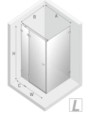 New Trendy Avexa Black kabina prostokątna 120x70x200 wersja lewa, profil czarny EXK-1596 rysunek techniczny