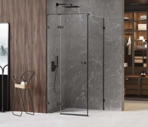 New Trendy Avexa Black kabina prostokątna 120x110x200 wersja lewa, profil czarny EXK-1604