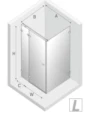 New Trendy Avexa Black kabina prostokątna 120x110x200 wersja lewa, profil czarny EXK-1604 rysunek techniczny