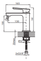 Vedo Otto bateria umywalkowa, kolor chrom VBO8001/CH
