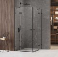 New Trendy Avexa Black kabina prostokątna 100x120x200 drzwi podwójne, profil czarny EXK-1619
