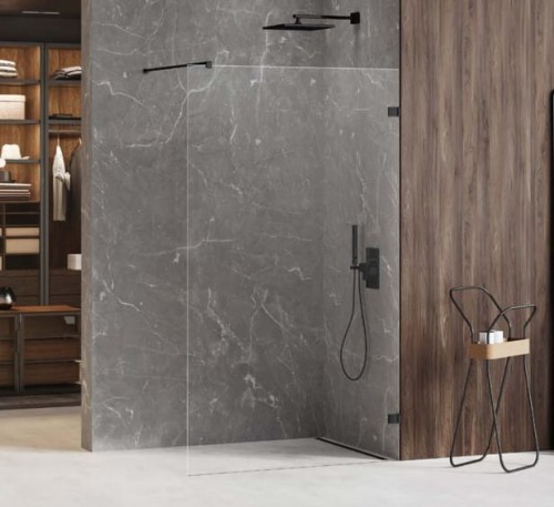 New Trendy Avexa Black kabina walk-in 60x200 cm, szkło 8 mm, profil  czarny EXK-1971
