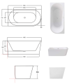 Besco Zoya wanna wolnostojąca narożna 150x75 cm, wersja lewa, kolor biały, #WAS-150-ZL