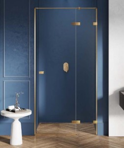 New Trendy Avexa Gold drzwi wnękowe 130x200, drzwi uchylne prawe profile złote EXK-1725