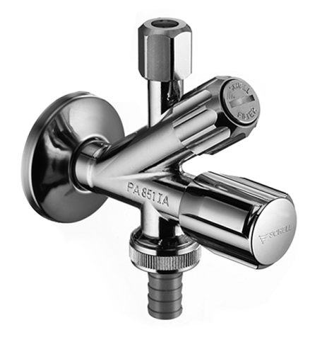 Zawór kombinowany Schell kątowy SCHELL z filtrem 1/2 x 3/8 x 3/4", 035600699

