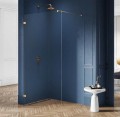 New Trendy Avexa Gold kabina walk-in 130x200, profil złoty powłoka Active Shield EXK-2000