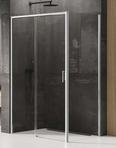 New Trendy Prime kabina prysznicowa prostokątna 140x100x200 wersja lewa profile chrom D-0306A/D-0125B