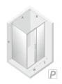 New Trendy Prime kabina prysznicowa prostokątna 150x100x200 wersja prawa profile chrom D-0309A/D-0125B rysunek techniczny