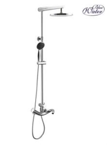 Blue Water ROGO Zestaw wannowo-prysznicowy natynkowy głowica ceramiczna chrom ROG-ZWPN.500C