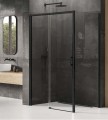 New Trendy Prime Black kabina prysznicowa prostokątna 160x90x200 wersja lewa profil czarny D-0328A/D-0129B
