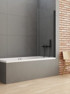 New Trendy New Soleo Black parawan wannowy 50 cm, czarny profil, uniwersalny P-0068