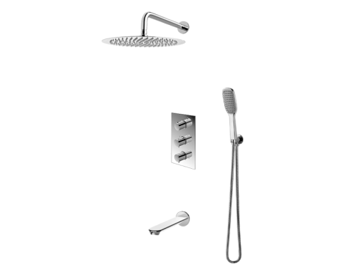 Vedo Otto podtynkowy zestaw wannowo-natryskowy z termostatem, wylewka 17 cm, deszczownica 30 cm, kolor chrom VBO8231/30/CH/TERMO