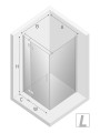 New Trendy New Renoma kabina prysznicowa prostokątna 120x100x195 cm, profile chrom drzwi lewe D-0117A/D-0085B-WP rysunek techniczny