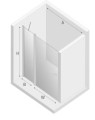 New Trendy New Soleo drzwi prysznicowe uchylne 100x195, wspornik równoległy profile chrom D-0156A-WK rysunek techniczny